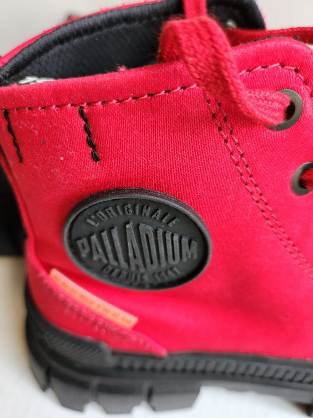 Palladium Women’s Red Canvas Streetwear Platform Boots - Size 6 - Rugged Hig NWT - Picture 9 of 13